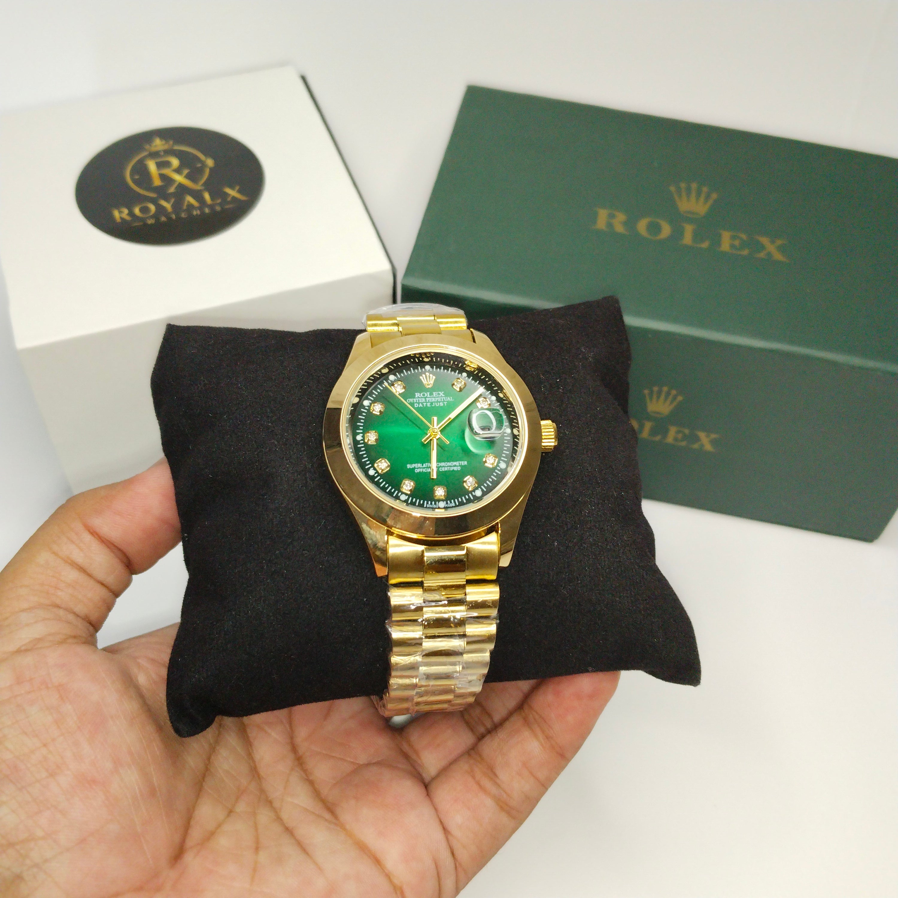 Rolex ZQ Golden Oyster DateJust